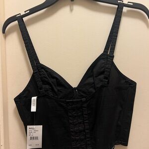RVCA Black Corset Crop Top